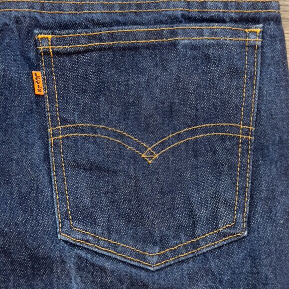 Vintage 70s Levi's Orange Tab Blue Flare Jeans - Men's Size 34 x 30 - Picture 7 of 11